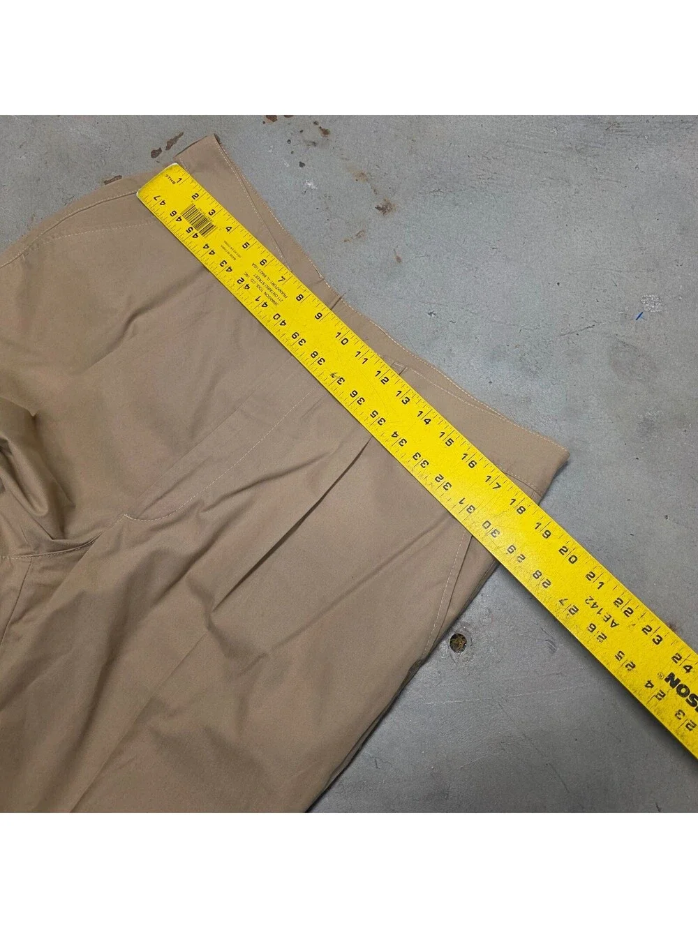 RENOIR Renoir $125 Flat Front Dress Pants Men's 36x29 Beige Super 140's